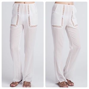 Resort Pant with Crochet Detail Pocket